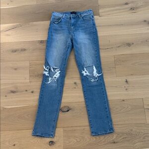 Alloy Blue Distressed Women Jeans